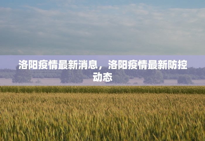 洛阳疫情最新消息，洛阳疫情最新防控动态