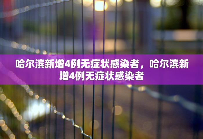哈尔滨新增4例无症状感染者，哈尔滨新增4例无症状感染者