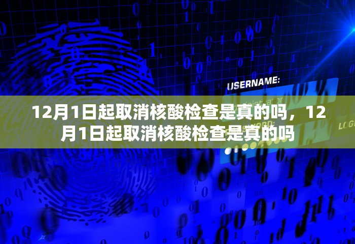 12月1日起取消核酸检查是真的吗	，12月1日起取消核酸检查是真的吗